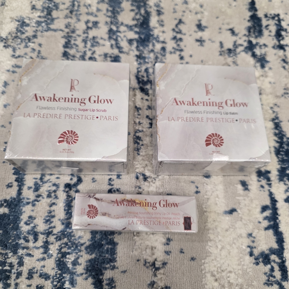 SPRING SALE!!   Awakening Glow Lip Care Set -Lip Scrub, Balm, Oil